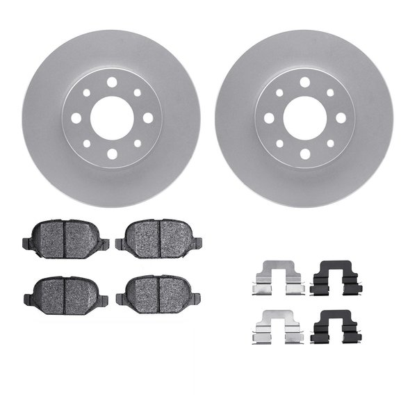 Dynamic Friction Co 4312-07003, Geospec Rotors with 3000 Series Ceramic Brake Pads includes Hardware, Silver 4312-07003